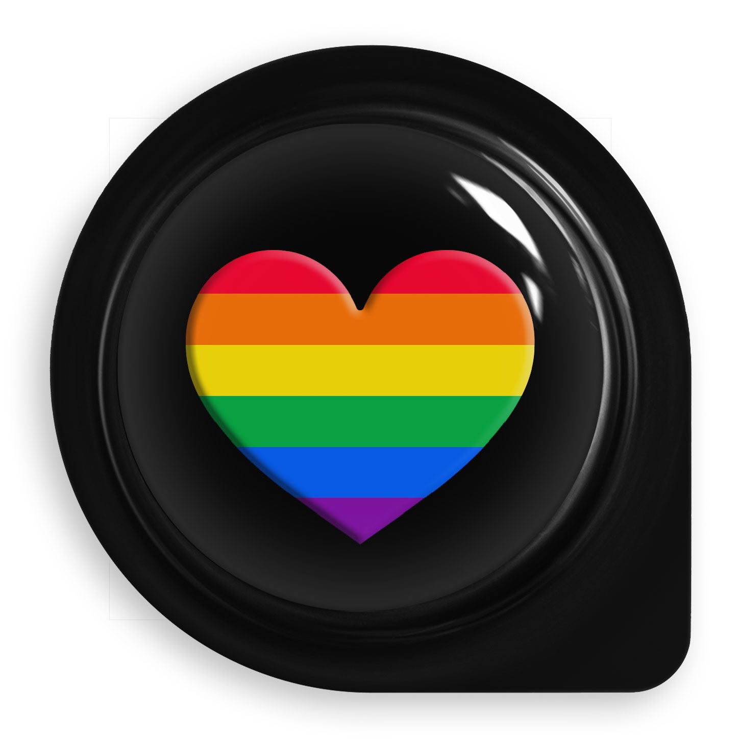 POPSAFE RAINBOW HEART BLACK